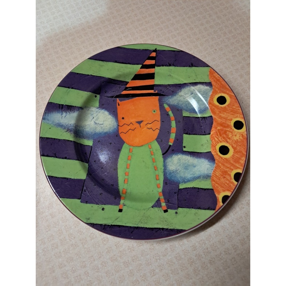 Set Of 2 Sakura Susan Zalauf "Boo To You" Halloween Salad/dessert Plates